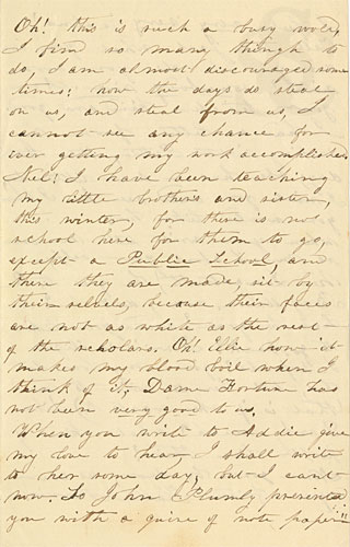 Hattie Purvis to Ellen Wright Garrison, 1856