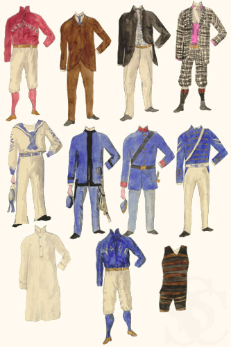 Paper doll and clothing by Benjamin T. Stephenson