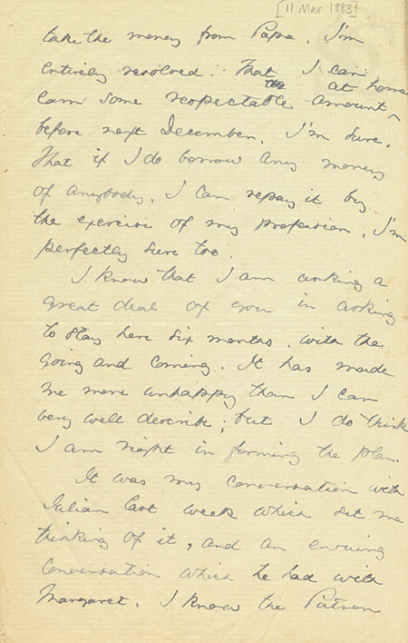 Ellen Day Hale to her mother, 1883