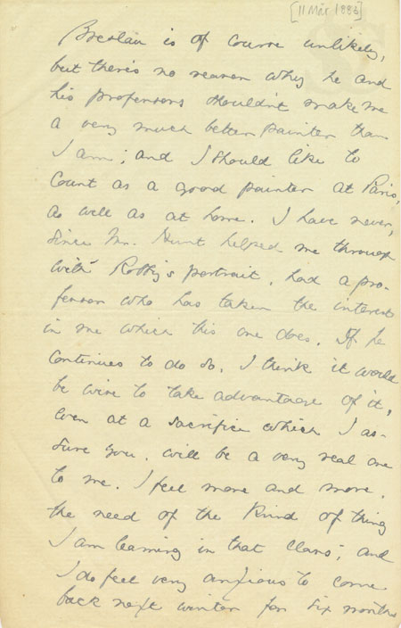 Ellen Day Hale to her mother, 1883