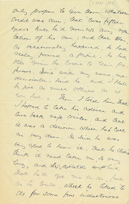 Ellen Day Hale to her mother, 1883