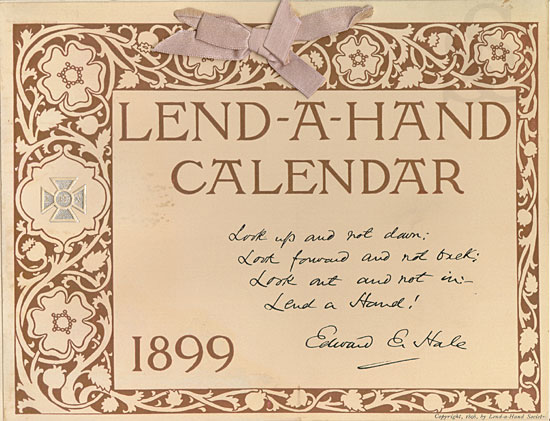 Lend-a-Hand Society Calendar, 1899 - cover