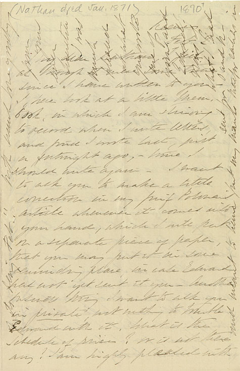 Lucretia Peabody Hale to her brother Nathan Hale, Jr., circa 1870