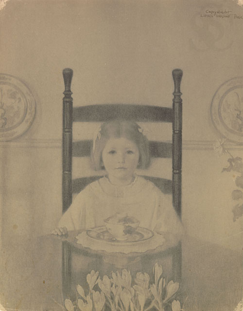 Drawing by Lilian Westcott Hale of her daughter, Nancy, circa 1914