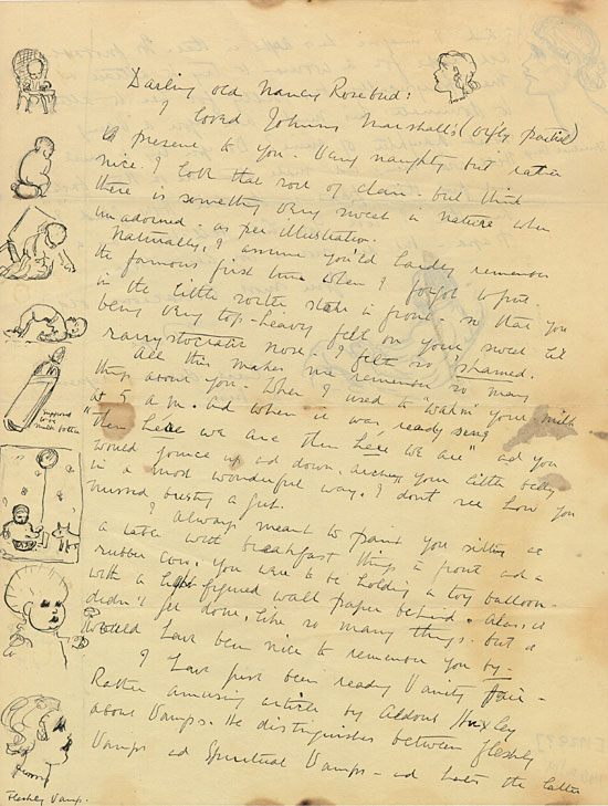 Philip Leslie Hale to his daughter, Nancy, circa 1929