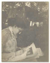 Lilian Westcott Hale sketching, 1902
