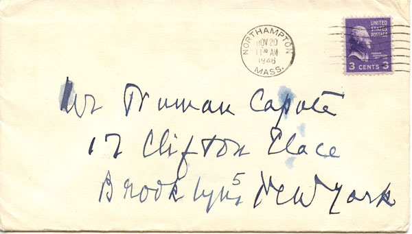 Newton Arvin to Truman Capote