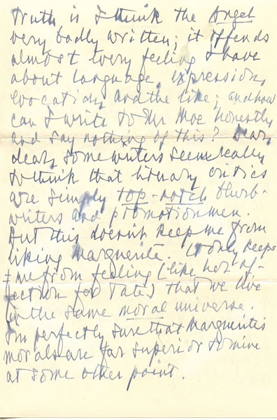 Newton Arvin to Truman Capote