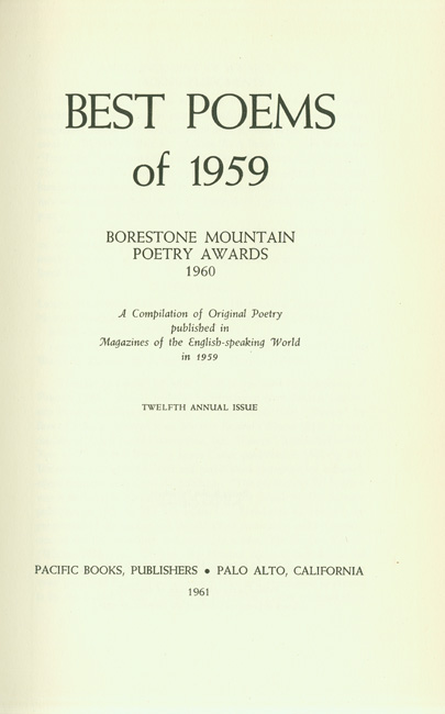 Best Poems of 1959