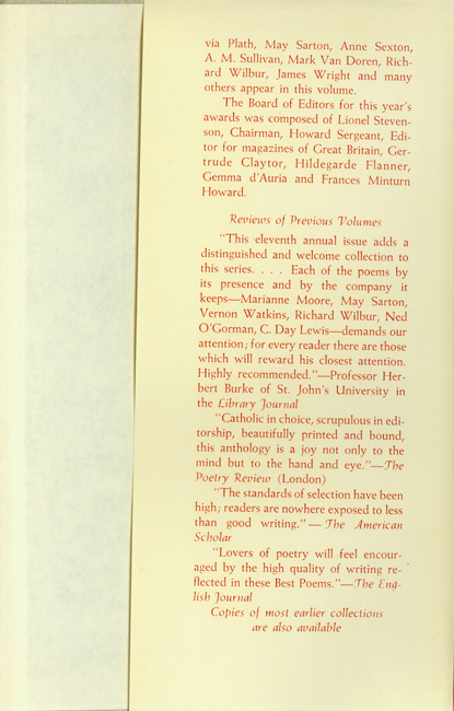 Best Poems of 1959