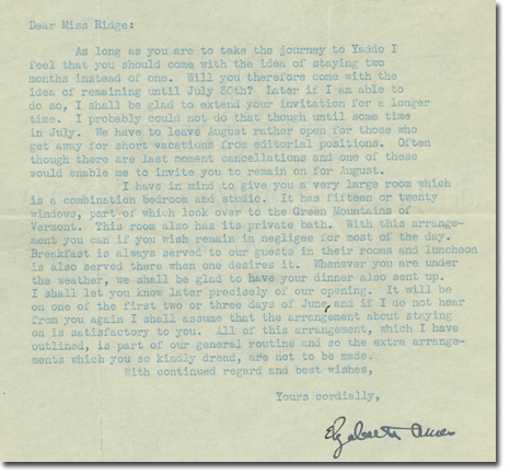 Letter, 1929