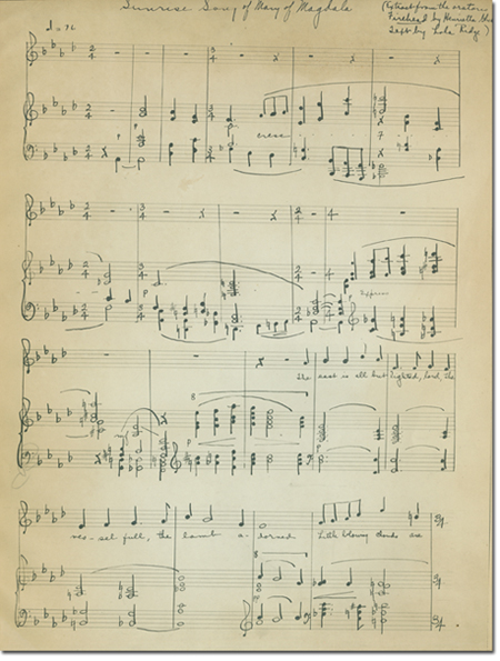 Sheet music, undated