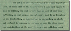 Excerpt from letter, 1930