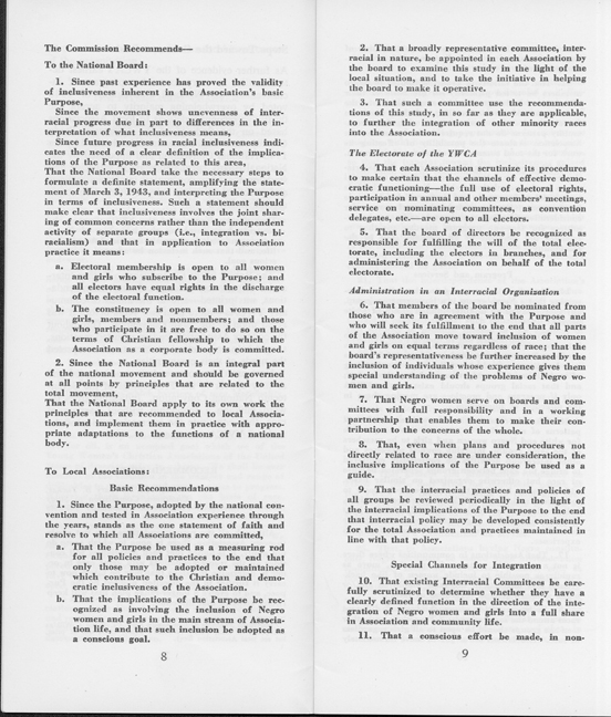 National Association's Interracial Charter, 1946