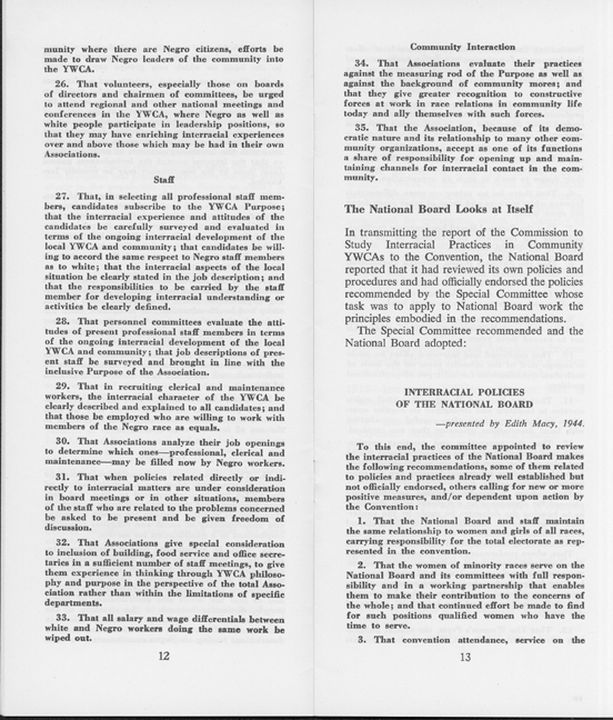 National Association's Interracial Charter, 1946