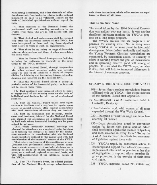 National Association's Interracial Charter, 1946