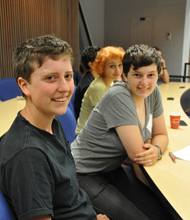 Anglea Oliverio '12 and Brittany Innis '13 