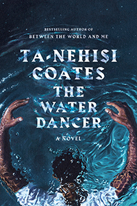  Water Dancer - A person with medium brown skin and dark hair wearing a white shirt stands head bowed and arms up gracefully under the water as though in a ballet pose.