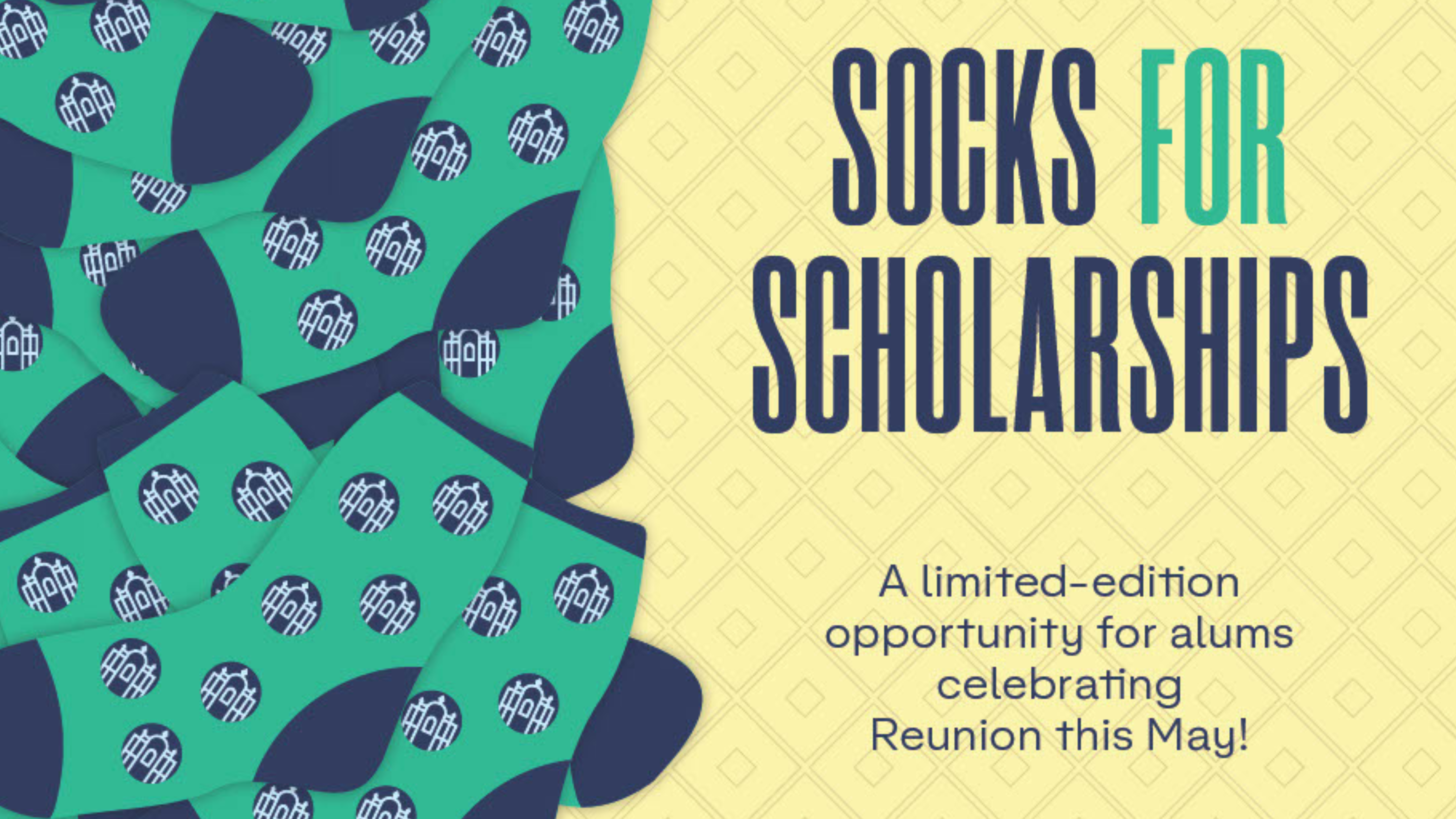 Socks for Scholarships: A limited-edition opportunity for alums celebrating Reunion this May!