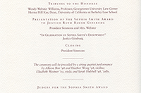 Excerpt of Award Ceremony Program