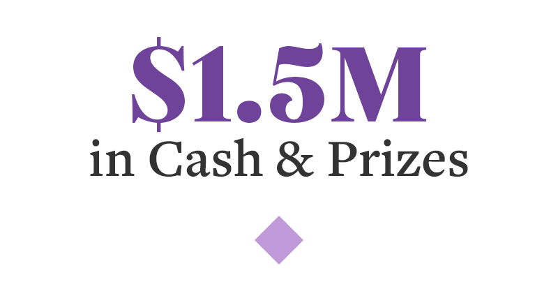 $1.5 Million in Cash & Prizes Awarded