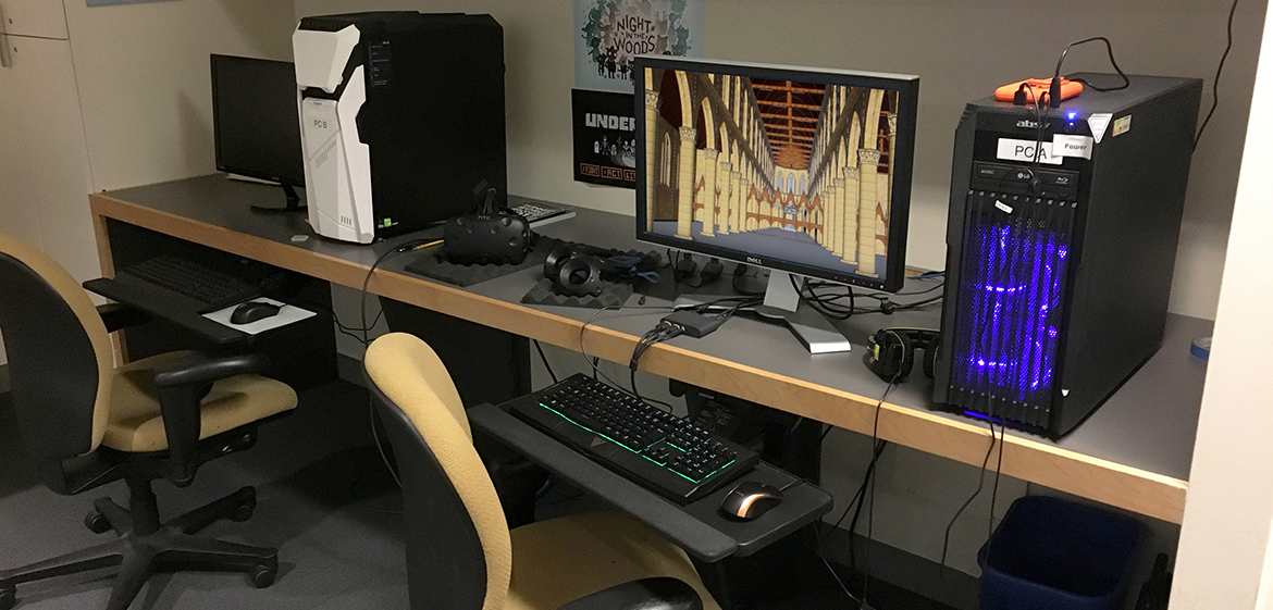The Gaming Lab in Hillyer Hall.