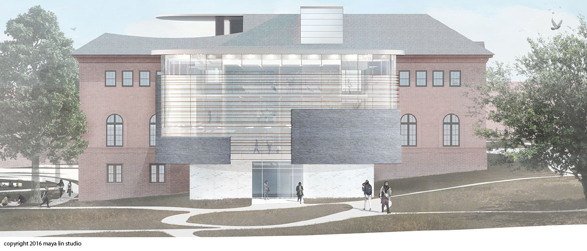 Maya Lin design for New Neilson Library south elevation