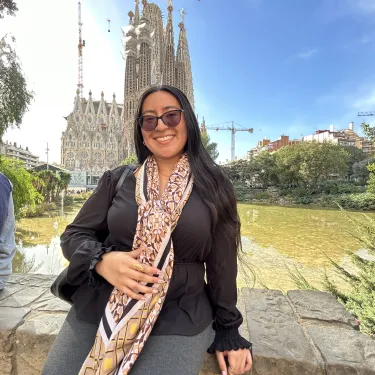  Michel Ruiz-Fuentes outside with a cathedral in the background