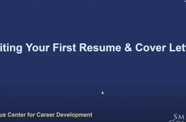 Writing your first resume & cover letter
