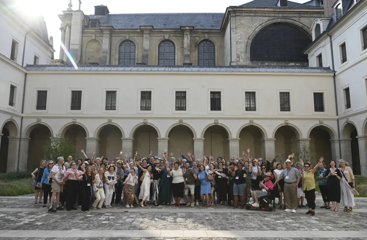 A large group of people gathered in Paris