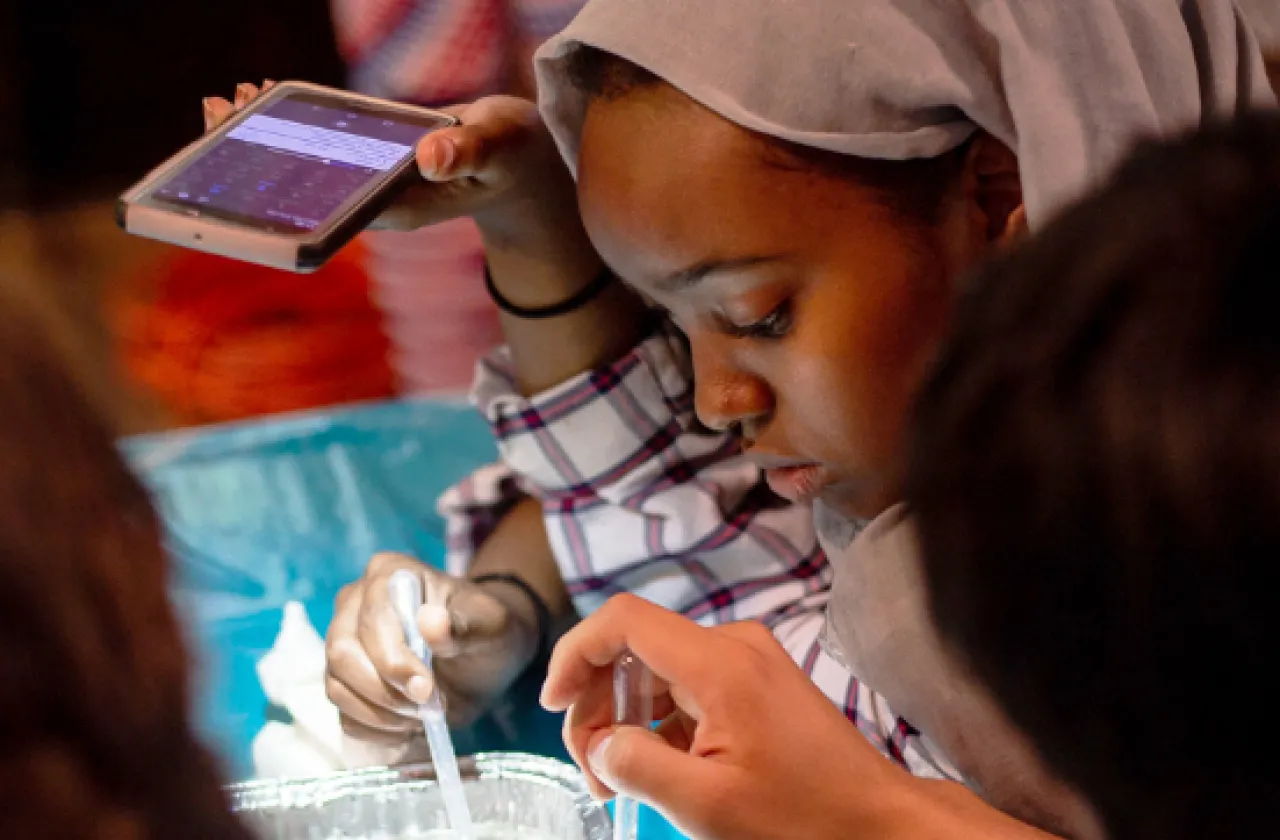 Habso Omane '22 at national youth science camp