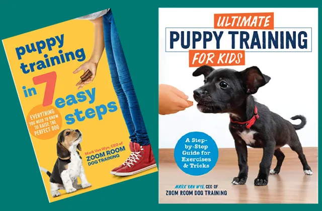 Covers of Puppy Training in 7 Easy Steps and Ultimate Puppy Training for Kids