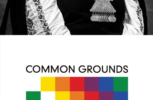 Elisa Loncon photo and Common Grounds logo