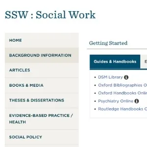 Social Work Subject Guide