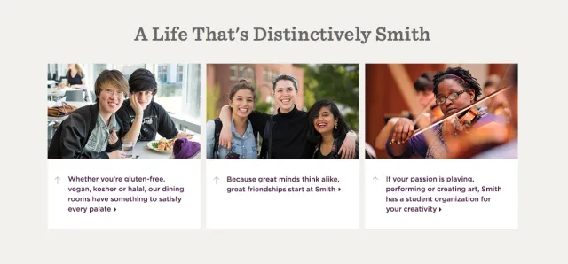 Screen shot of navigation blocks