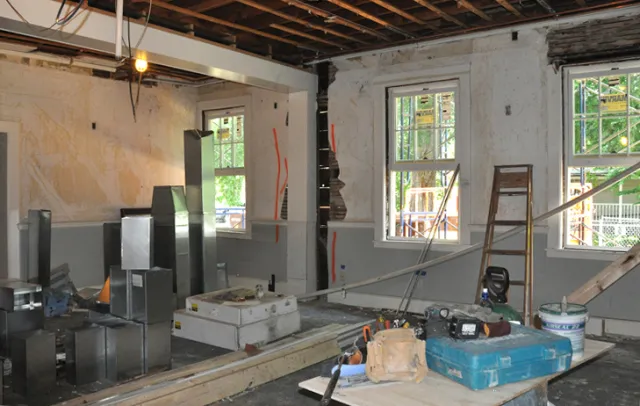 Dewey Common Room under construction