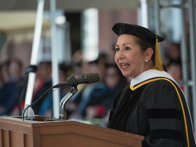 Dr. Juliet Garcia speaks at Smith’s 137th Commencement