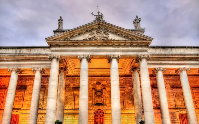 Exterior of the Irish Houses of Parliament in Dublin