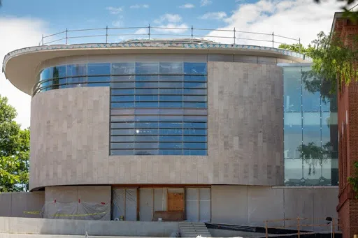 Side view of Neilson Library