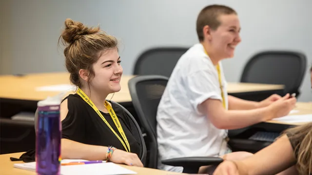 Two students in class