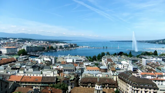 View of a Geneva waterfront