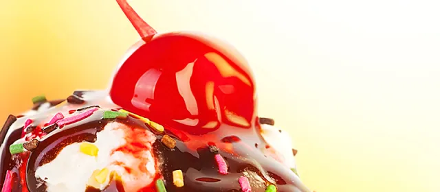 Cherry on an ice cream sundae