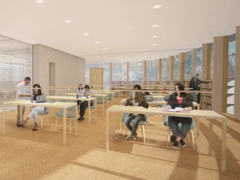 Architectural rendering of New Neilson Special Collections