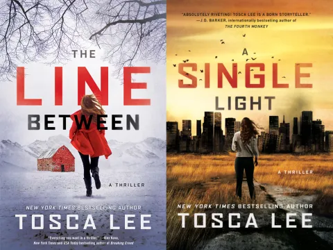 Book Covers of The Line Between and A Single Light