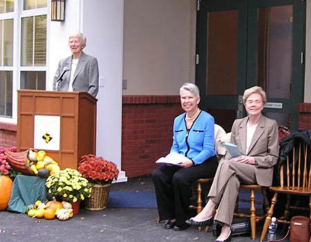 Jill Conway at the dedication of Conway House