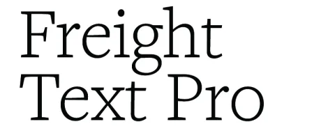 font sample - Freight Text Pro - Text Typeface
