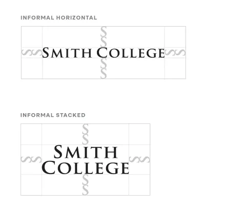 illustrating white space around informal Smith College logo