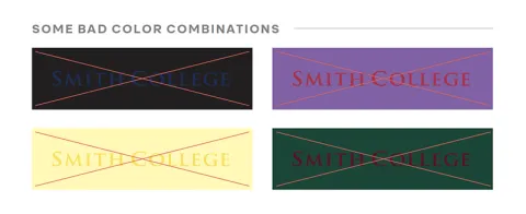 Examples of bad logo color combinations