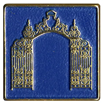 Closeup of the Grecourt Society pin
