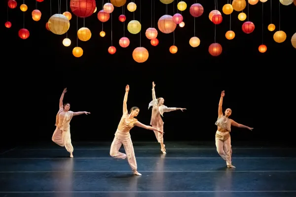 Students dancing on stage
